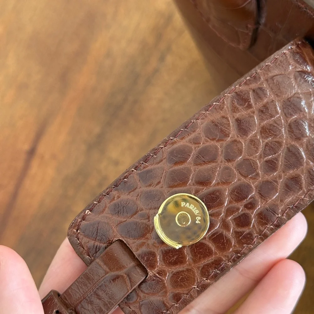 Paris / 64 MINI LUMIÈRE Croc-Embossed Bag